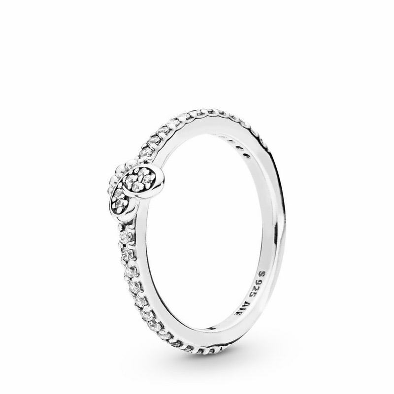 Pandora Bedazzling Butterfly Stackable Ring NZ, Sterling Silver (093278-XVE)